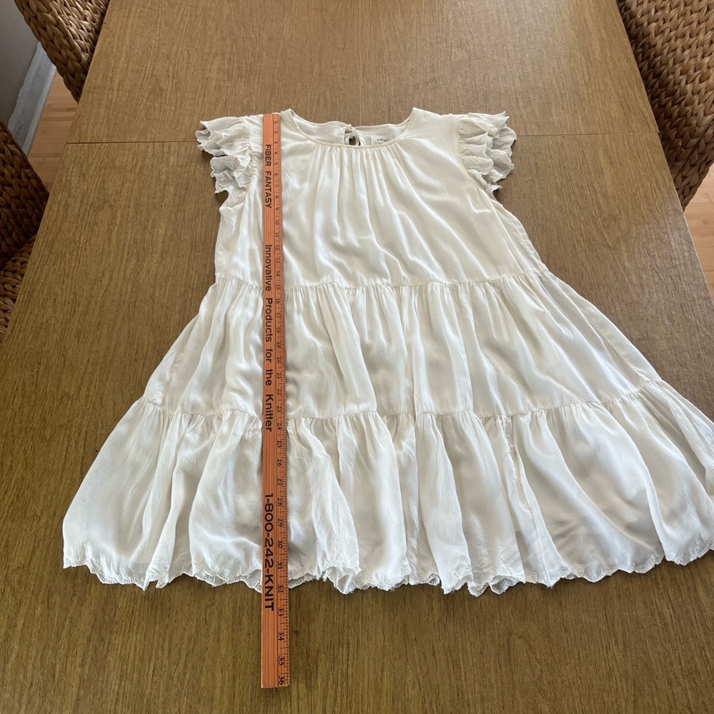 Aritizia Wilfred Sidione Cream Tiered Soft Romantic Mini Dress, Ruffles, Sz S - Picture 14 of 16